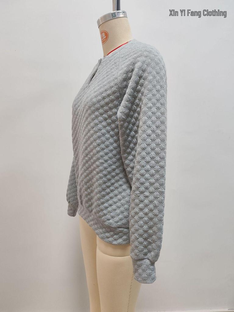 2025 Autumn/Winter Women's Solid Deep V-Neck Patchwork Long Sleeve Casual Sweatshirt