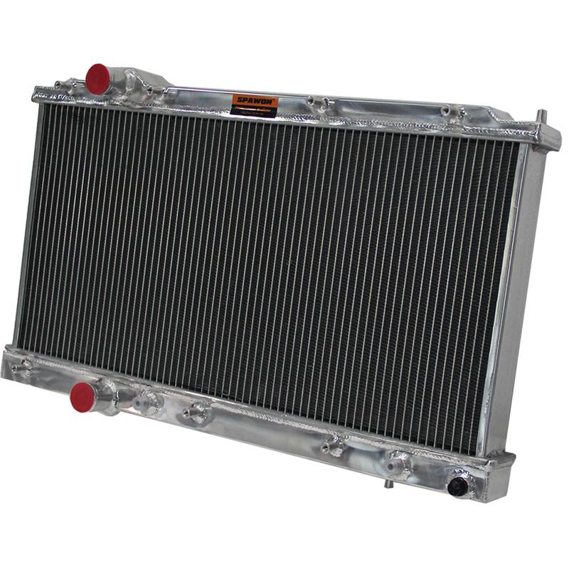 SPAWON Fit Mitsubishi FTO DEA Aluminum Car Radiator Petrol V6 2.0L 6cyl 1994-2001 Automatic & Manual AT MT 2Row 1999 2000 2001