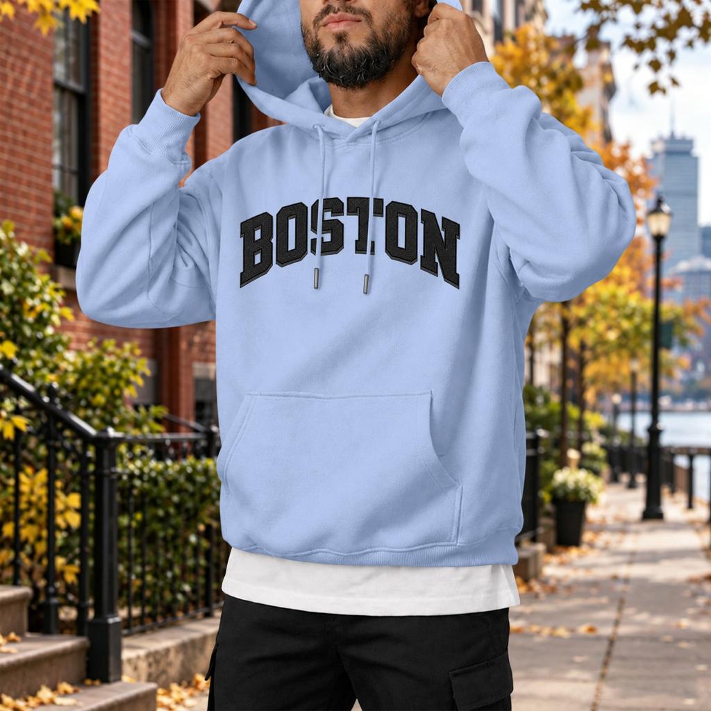 Men's Winter Hooded Sweatshirt for Casual Everyday Wear and Cold
