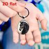 Stylish Black Horses Alloy Keychain