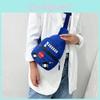 Adorable Kids Car Print Chest Bag Fashionable Summer Nylon Sling Bag