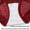 Ladies Spring and Summer Sexy Lace High Waist Belly Not Roll Edge No Mark Mulberry Silk Anti  Antibacterial Briefs