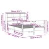 VidaXL Lit bibliothèque sans matelas 150x200 cm bois massif de pin 3322984