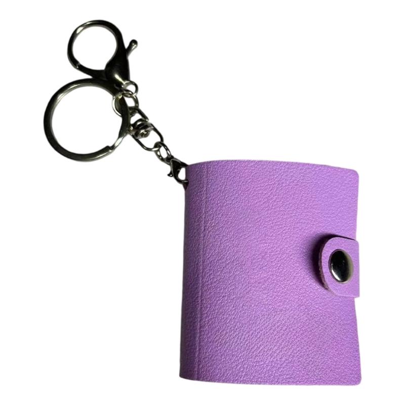 Photocard Binder Album Mini Photo Album with Keychains Mini Photo Card Books Holder with Pendants DIY Keychian 40 Pocket