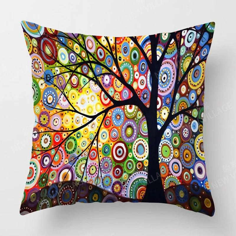 Home Living Room Decoration Cushion Covers Vintage Oil Painting Style Throw Pillow Cover45*45 Pillowcase 40x40cm 50x50 45x45