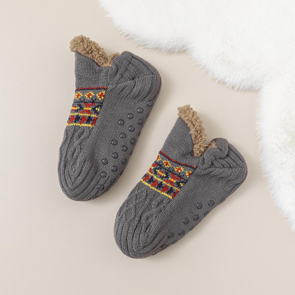 Women's Floor Socks With Plush Insulation, Women's Indoor Home Shoes And Socks, Extra Thick Plush Short Tube Socks