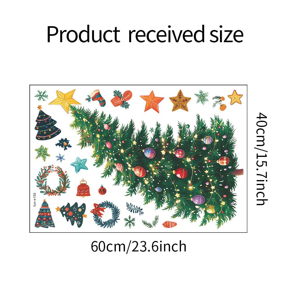 

Рождественская елка Звезда Гирлянда Кухня Холодильник Наклейка Украшения Дома Декоративная Наклейка На Стену 40*60CM/fun-e155