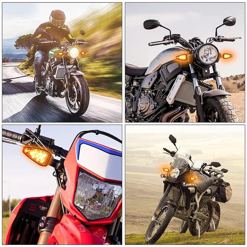 LED Motorcycle Flash Turn Signal Turn Signal Long and Short Turn Signal Indicator Light Flash Light Amber Accessories