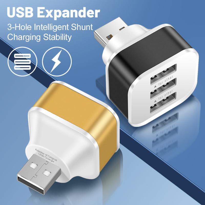 3 Port Usb Adaptor Extender 3 In 1 Usb 2.0 Multiple Usb Splitter Hub Auto Electronics Accessories