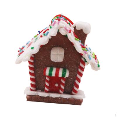 Christmas Village House Figurine Pendant Charm for Tree and Indoor Use