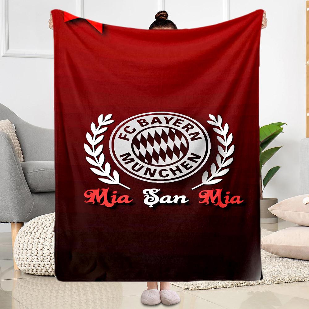 Bayern Munich Blanket Comfortable Suitable for Couch Sofa Seaside Four Seasons Universal Modern Ideal Gift For Birthday Valentine'S Day