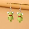 Funny Green Frog Stud Earrings For Women Cute Animal Frog Ear Clip Piercing Studs Y2k Aesthetics Jewelry Gifts