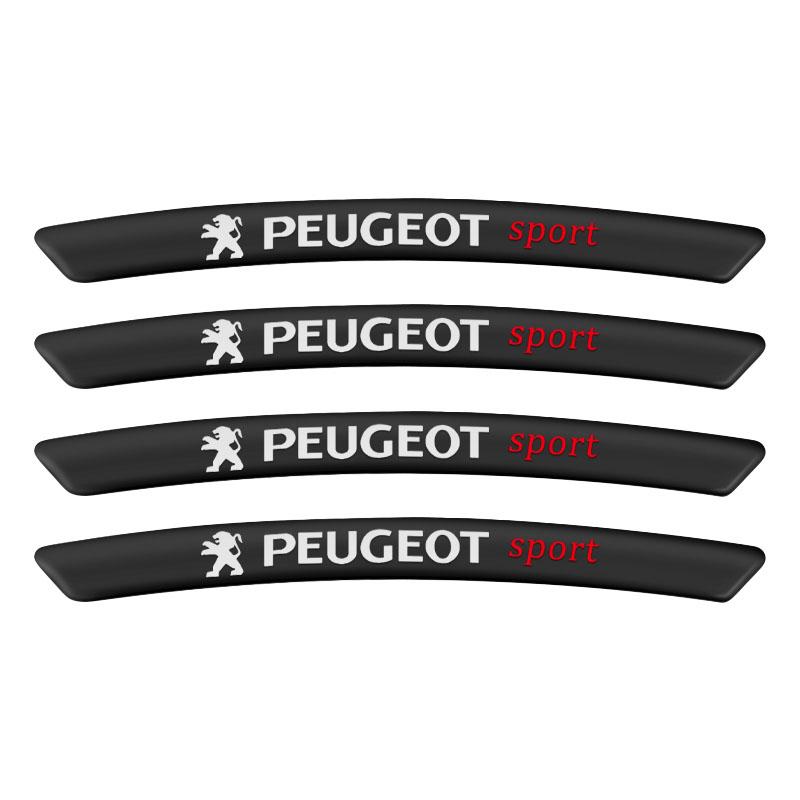 

4 шт. Значки ковпаків коліс автомобіля Наклейки на диски шин Аксесуари Для Peugeot 206 208 306 307 308 407 408 508 2008 3008 407 508 2008 5008 307 308 3008 206 207 чорний