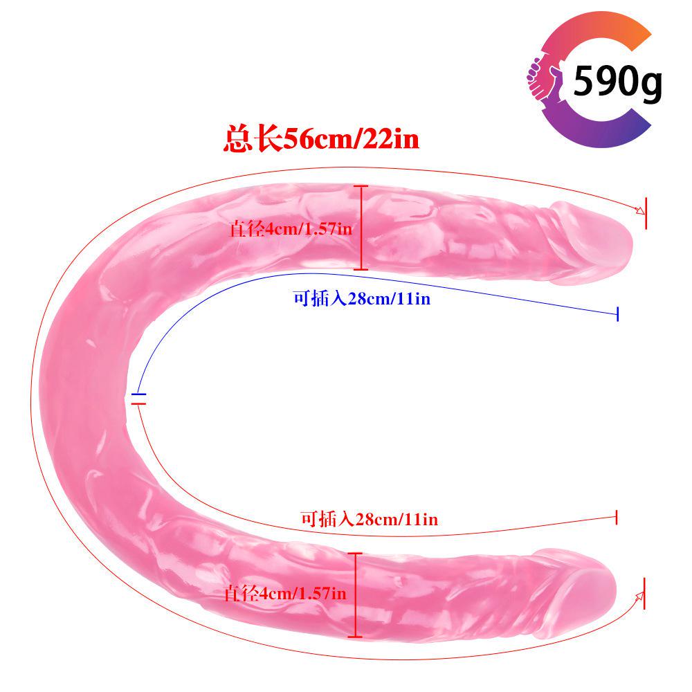 MoDi Huge Dildo 56cm Super Realistic Soft Penis Double Heads Sex Toys for Women Men