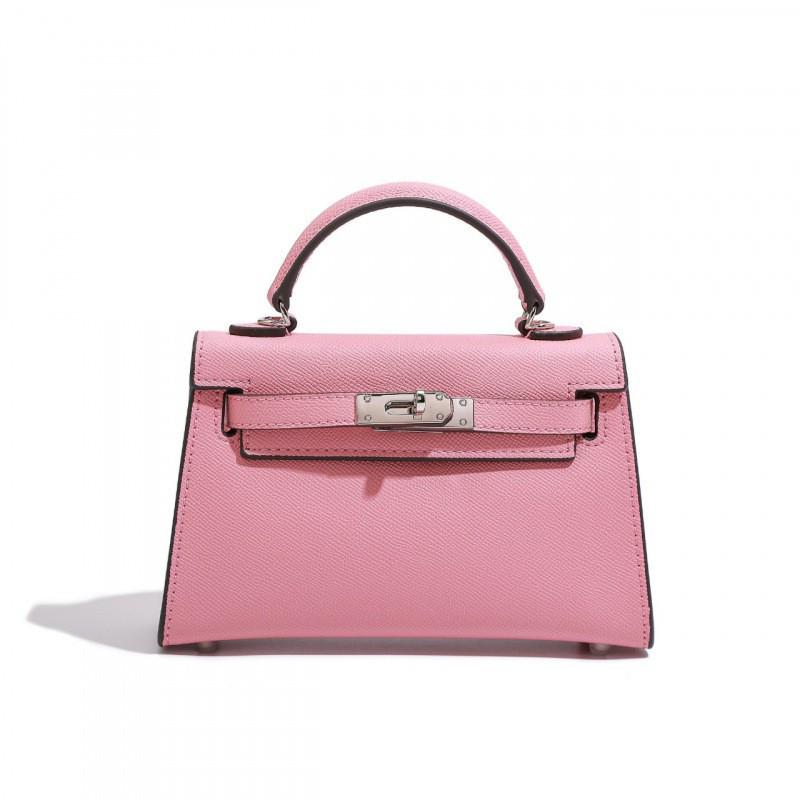 Elegant 2025 Summer Kelly-Style Mini Silver Buckle Handbag - Women's Shoulder & Crossbody Fashion Accessory