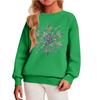 Children's Casual Round Neck Printed Pullover Long-sleeved Hooded Sweatshirt Top