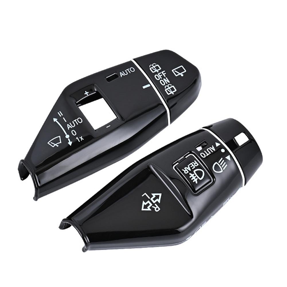 4Pcs Carbon Fiber Steering Wheel Headlight Switch Control Cover for BMW X3 2025 Car Wiper Switch Trim Auto Interior Accessories