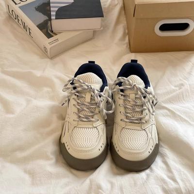 Mesh Breathable Platform Shoes Women's Spring New Design Sense Niche Student Versatile Sports Shoes