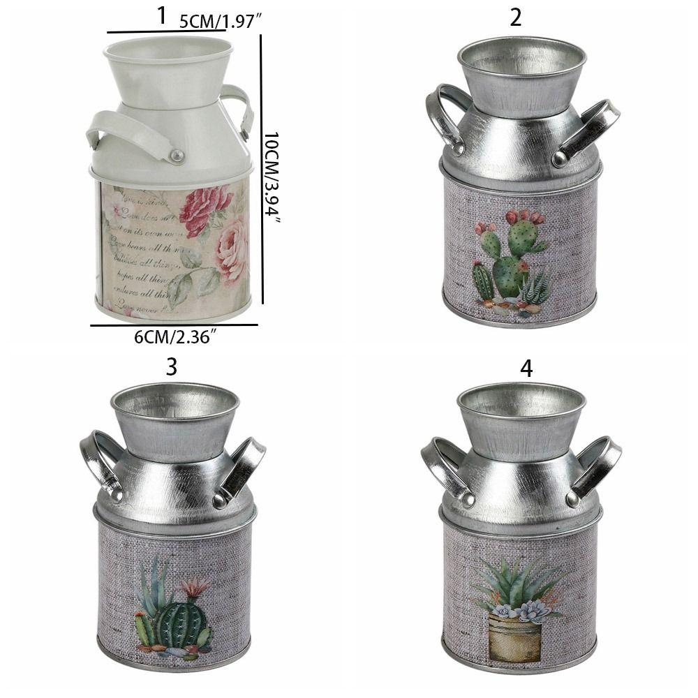 Nordic Metal Flower Vase Small Iron Jar Container Durable Vase Bucket Office