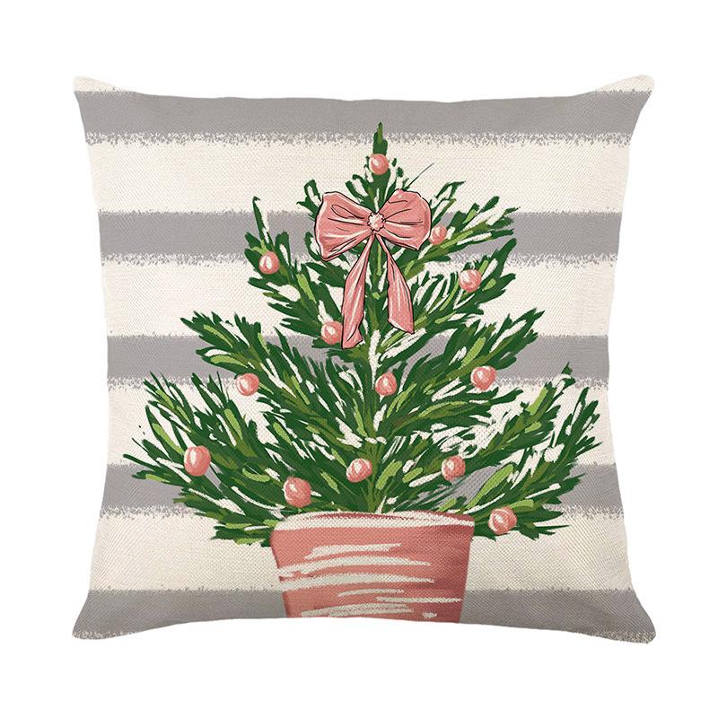 

Santa Claus Cushion Christmas Pillow Cover Home Sofa Decoration Polyester Printed Cushion Cover 45 * 45Cm (without pillow core)