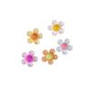 Estojo de Celular Brilhante com Flor de Resina de Cinco Pétalas e Acessórios de Cabelo DIY para Crianças