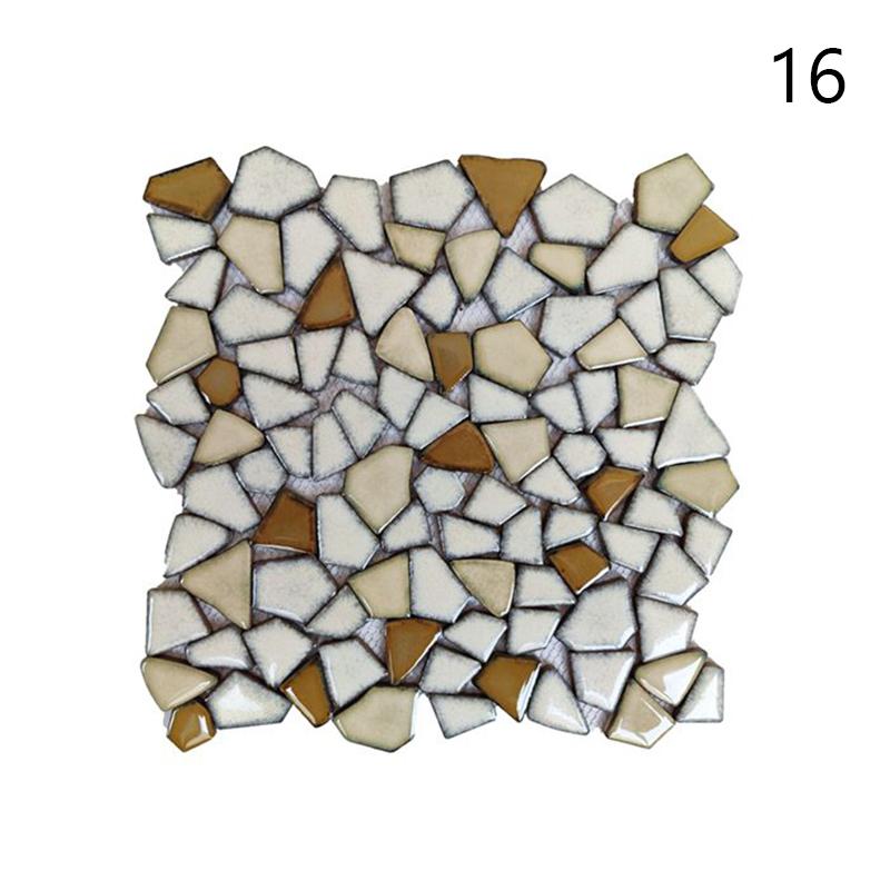 30x30cm Barevné Keramické Štěrkové Mozaikové Dlaždice Horký Pramen Bazén Rybičky Bazénové Fragmenty Toaleta Protiskluzová Dlaždicová Deska Podlaha Stěna Dekorace DIY