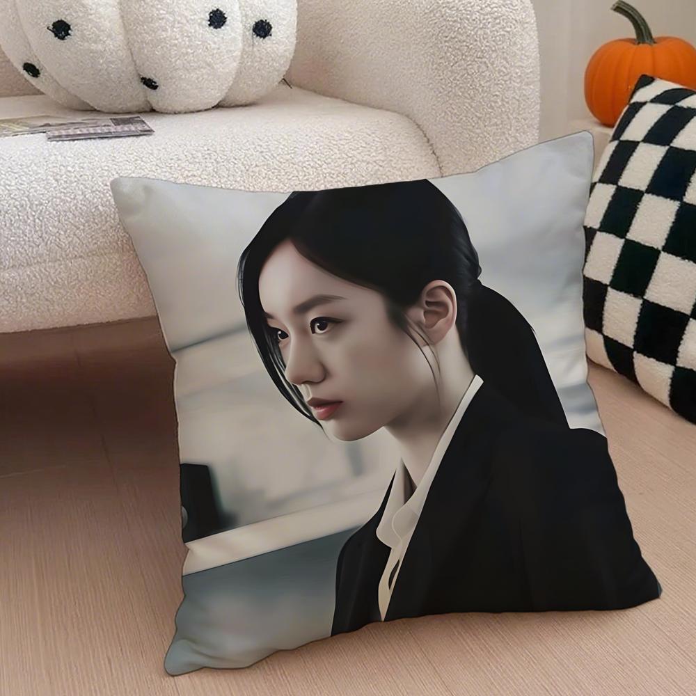 singer bubbly LLee Hyeri Cushion Cover Throw Pillow Cover Hidden Button Durable Polyester Chair Cushion
