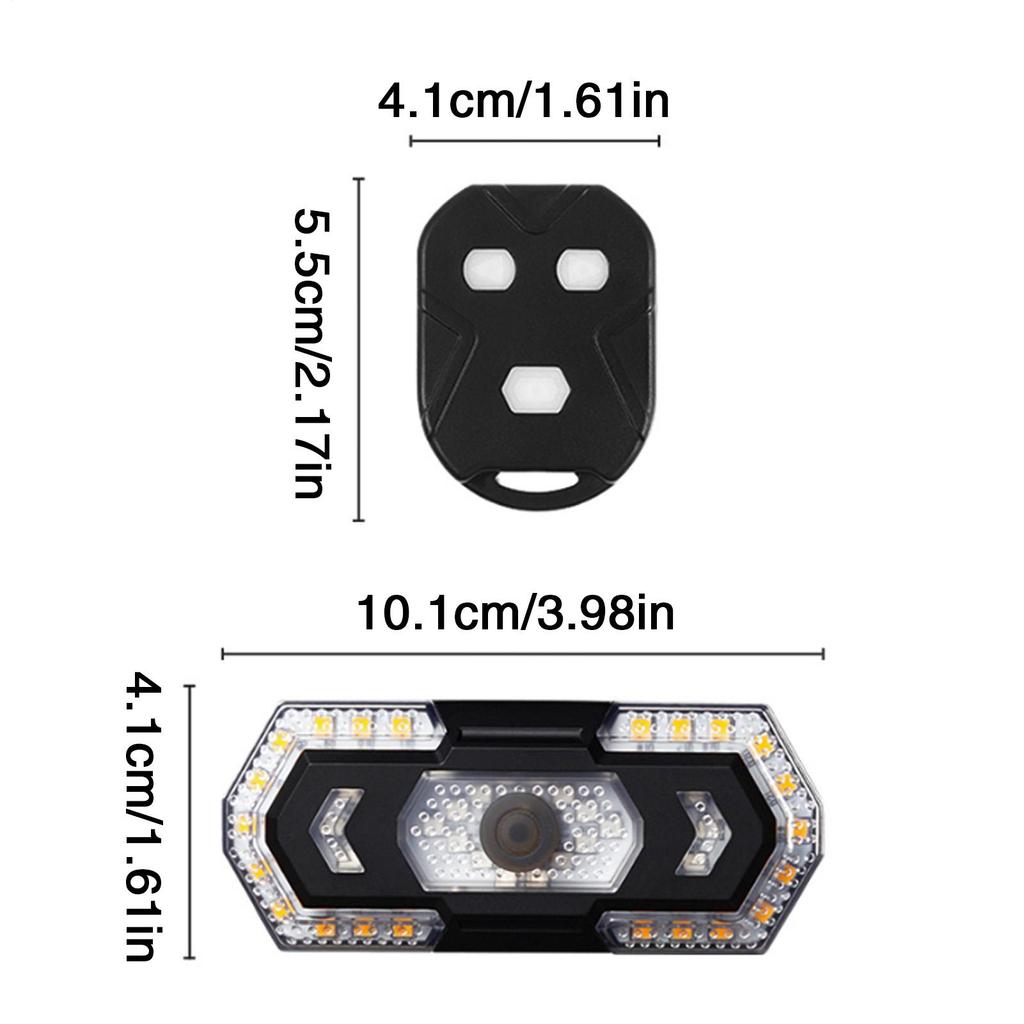 Bike Tail Light 5 Modes Waterproof Turn Signals with Remote Bike Rear Light LED Taillights for Road Mountain Electric Scooter