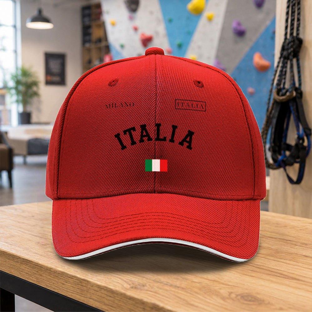 1 pièce Nouveau Casquette de Baseball Sandwich Design Milano Italien Casquette de Baseball Fashionable Casquette à Visière Plate Parfaite Pour la Course à Pied le Fitness l'Extérieur