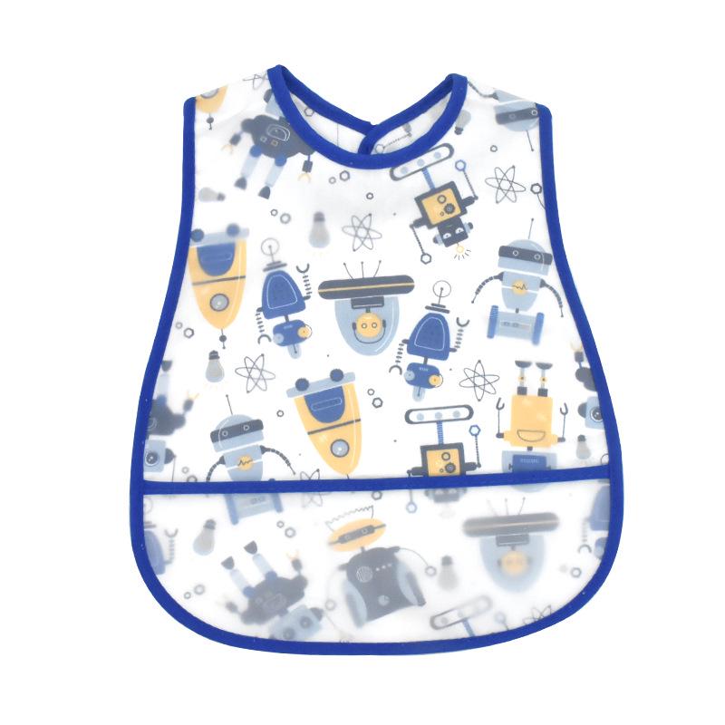 Waterproof Cartoon Baby Bib - Adjustable EVA Cotton Feeding Bib for Boys & Girls