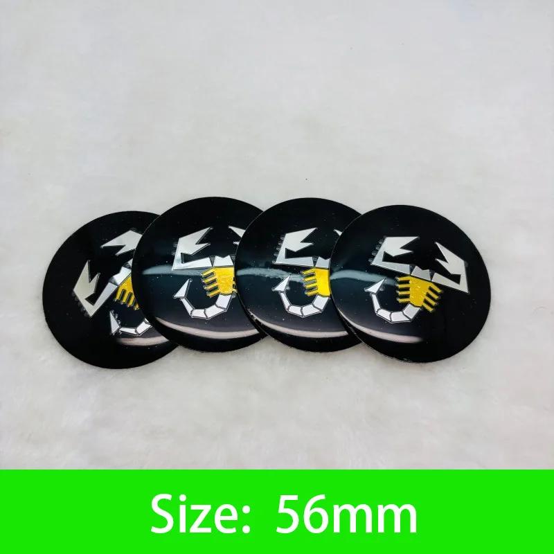 56-65mm Car Wheel Center Hub Cap Emblem Sticker Accessories For Fiat Abarth 500 Tipo FR Punto Ducato Stilo Palio Pondo Bravo