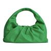 Pleated Design Hidden Magnetic Closure Leather Shoulder Tote Bag Women Handbags Parrot-Green 607984V1BW03722