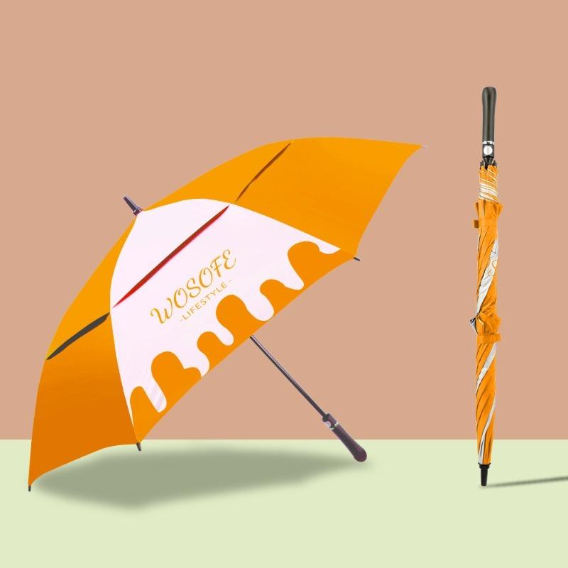 Large Golf Waterproof Umbrella Double-layer Long Handle Wind And Rain Resistant Straight Pole Umbrella Suitable 3-4 People