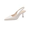 French Fairy High Heel Pumps Pointed Toe Stiletto Sandals Female Spring New Arrival Fashion Elegant Socialite Back Emp Shoes