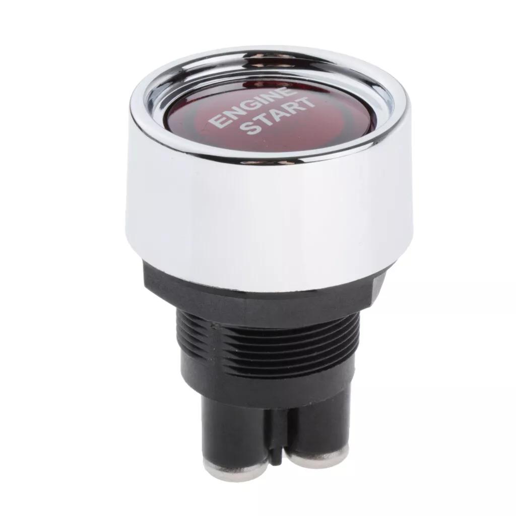 Start Push Button Switch Vehicle Car Engine Start Button Ignition Switch 12V Car Engine Start Push Button Switch Red LED
