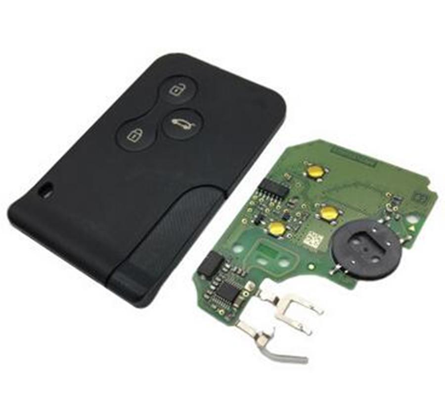 Uncut Car Remote Key 433 MHz Chip for Renault Megane Scenic Smart Card Key 3 BTN