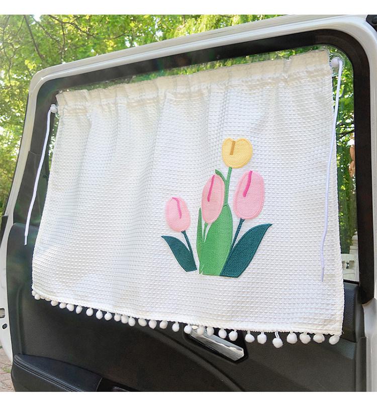 Tenda parasole Y con motivo a cialda e ventose per protezione dal calore interno