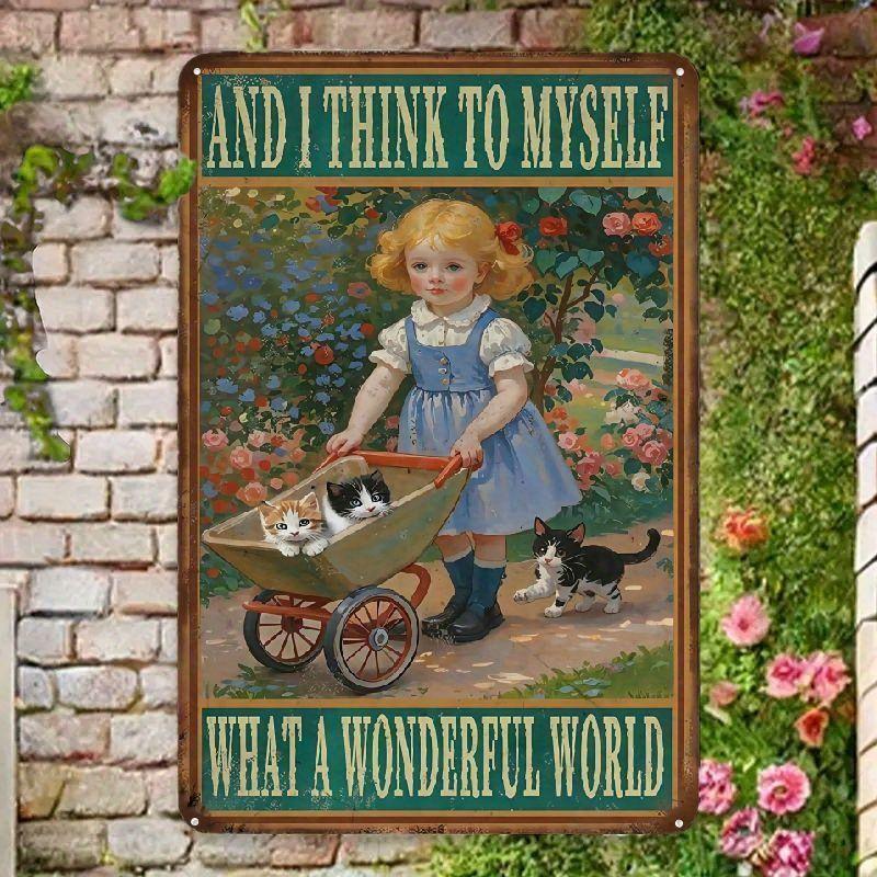 Vintage Metal Sign Funny Animal Bathroom Wall Decor Home Art Tin Plate