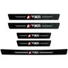 Car Door Sill Scuff Plate Decor Carbon Fiber Stickers Tire Valve For Toyota GR Corolla Yaris Aygo Prius RAV4 Crown Camry Auris