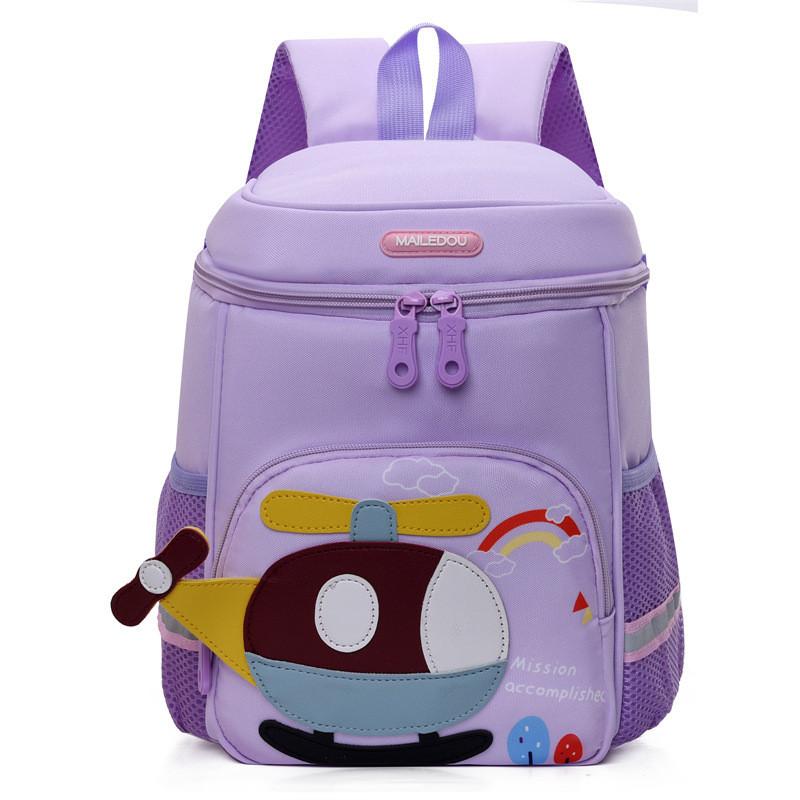 Toddler Girl Boys Backpack With Cartoon Airplane And Comfortable Shoulder Straps For School