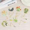 Retro Metal Book Markers Chinese Style Tassel Bookmark Brass Peacock Book Clip