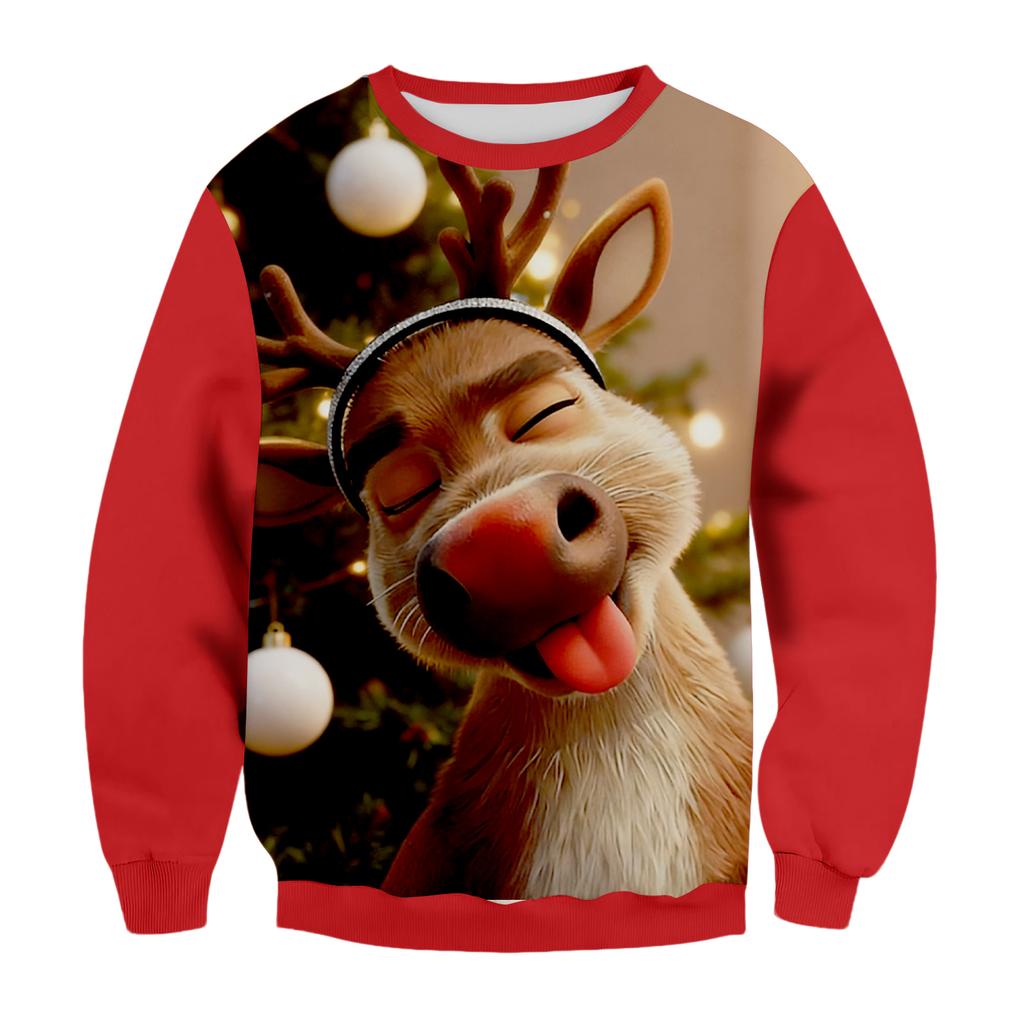 Christmas Print Loose Men's Hoodie