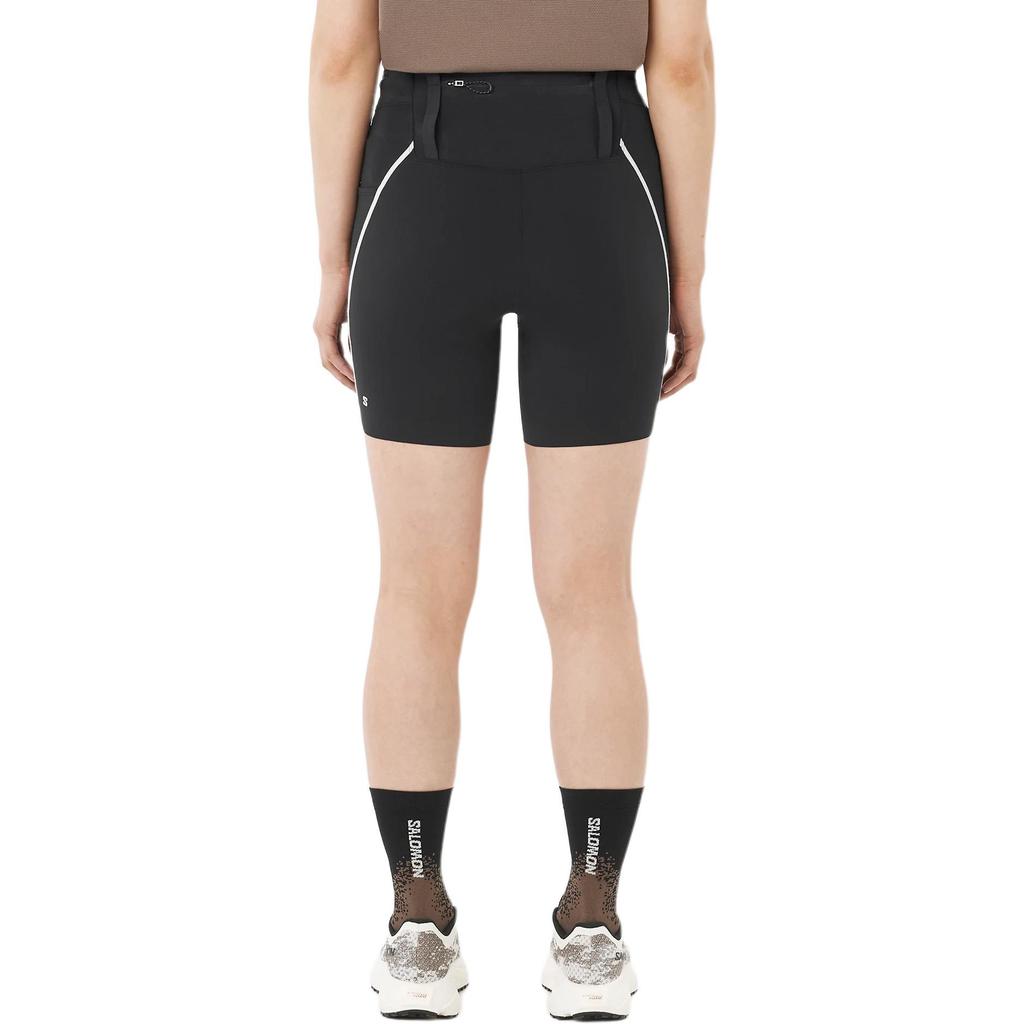 Salomon Sense Stow Short Tights 6" Soft Breathable Quick-Dry Shockproof Solid Color Reflective Strips Running Shorts Women shorts C27402