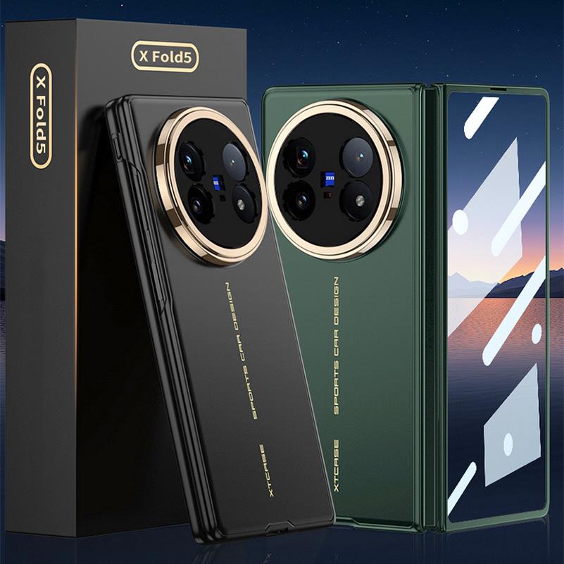 0.6mm Ultra-thin Micro-Polished Frosted Glass Protective Case for VIVO X Fold 5 fold5 All-inclusive Protect Cover