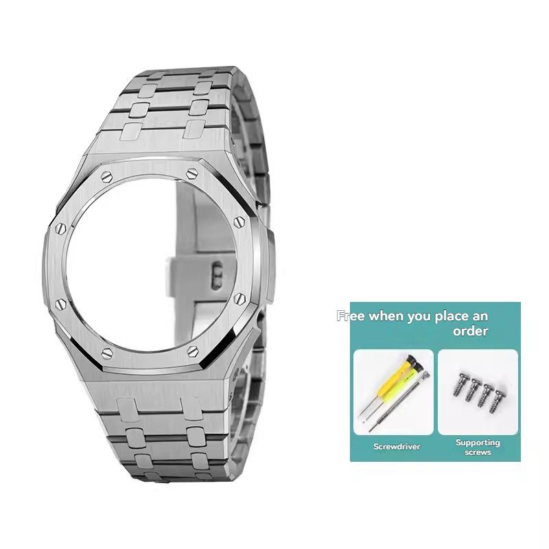 Kovová sada na úpravu GA2100 Pro Casio GA2100 2110 GA-B2100 Pouzdro a řemínek z nerezové oceli Náhradní modifikační příslušenství