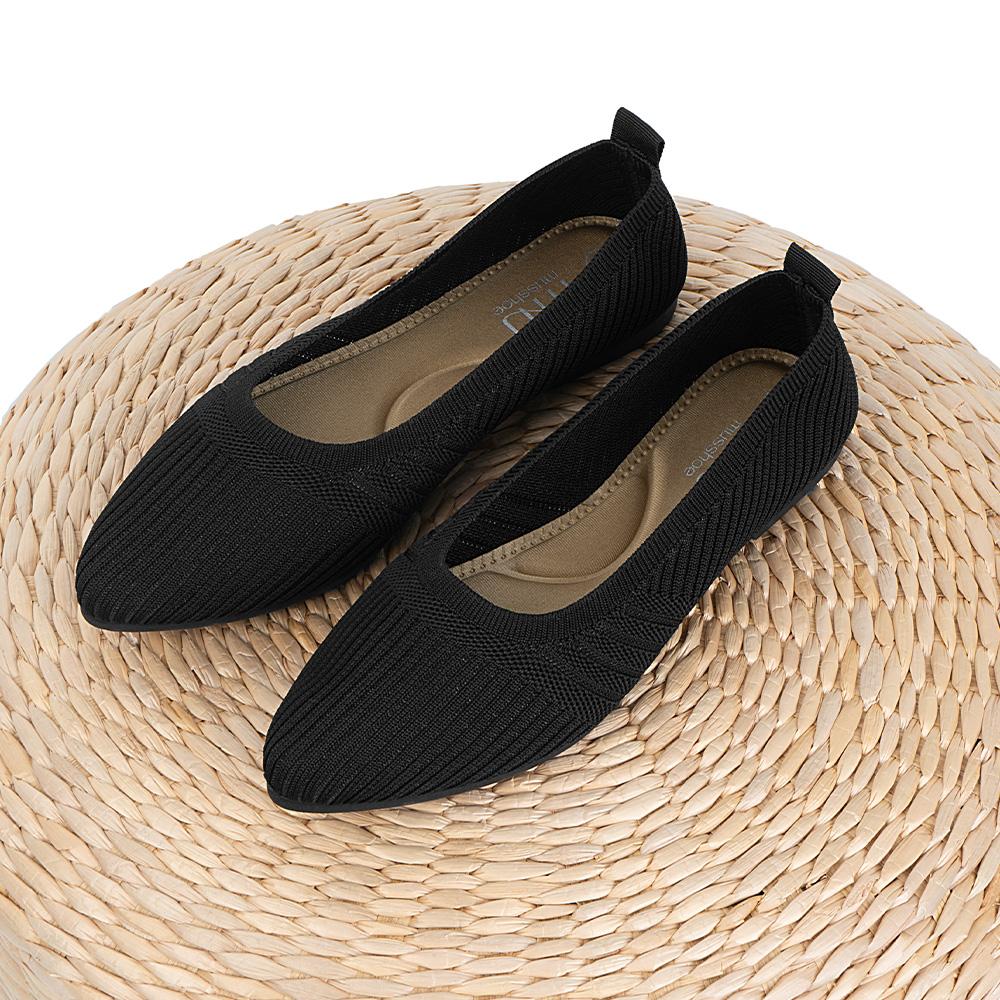 Women's Ballet Flats Mesh Pointed Toe Sneakers Ladies Breathable Comfortable Dressy Women Slip On 4 Seasons Flats Shoes