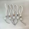 Camellia Clover Nylon Woven Wrist Phone Lanyard Mobile Phone Case Pendant
