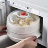 2026 Microwave Oven Special Steamer Steamed Bun Dumpling Container Steamed Rice Multi Layer Steamer Plastic Steamer