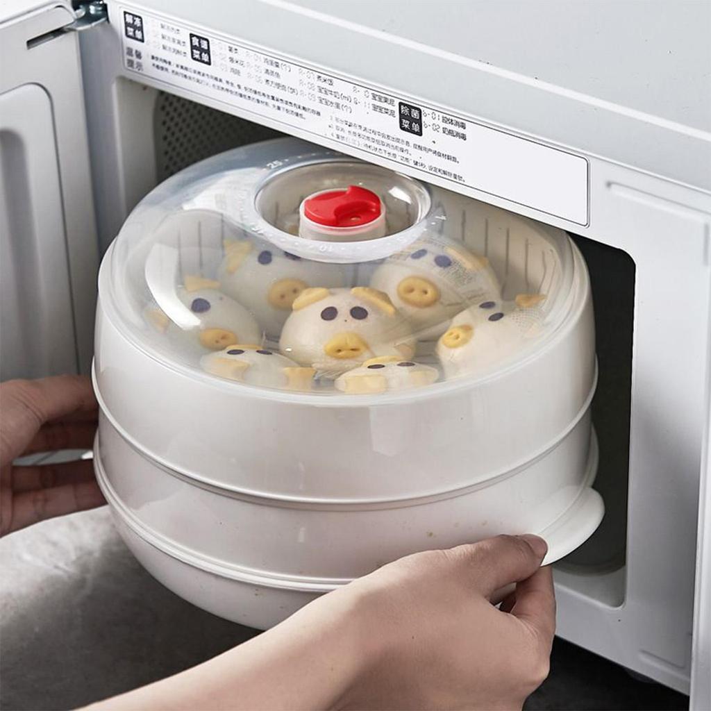2026 Microwave Oven Special Steamer Steamed Bun Dumpling Container Steamed Rice Multi Layer Steamer Plastic Steamer