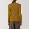 MUJI Washable Wool Rib Turtleneck Size XS Women's High-Gauge Sweater, BA1OXA4A, Mustard,